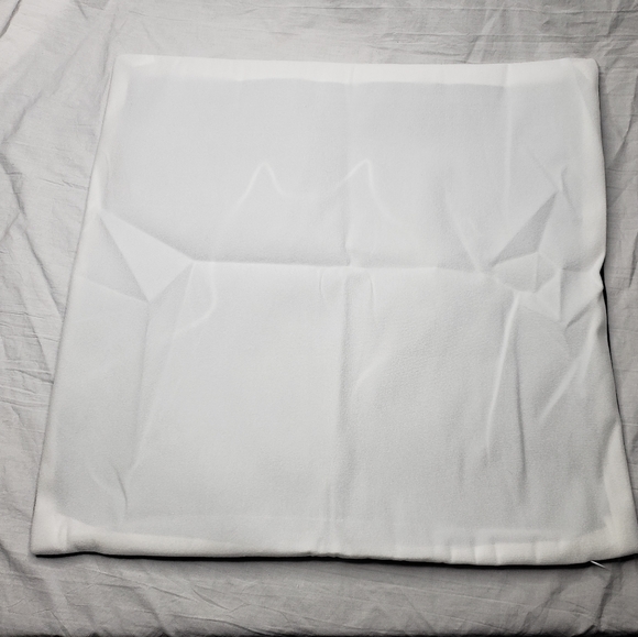 Cat With Butterfly Black and White Throw Pillow Zippered Cover 17 x 17 Inches - Picture 2 of 3